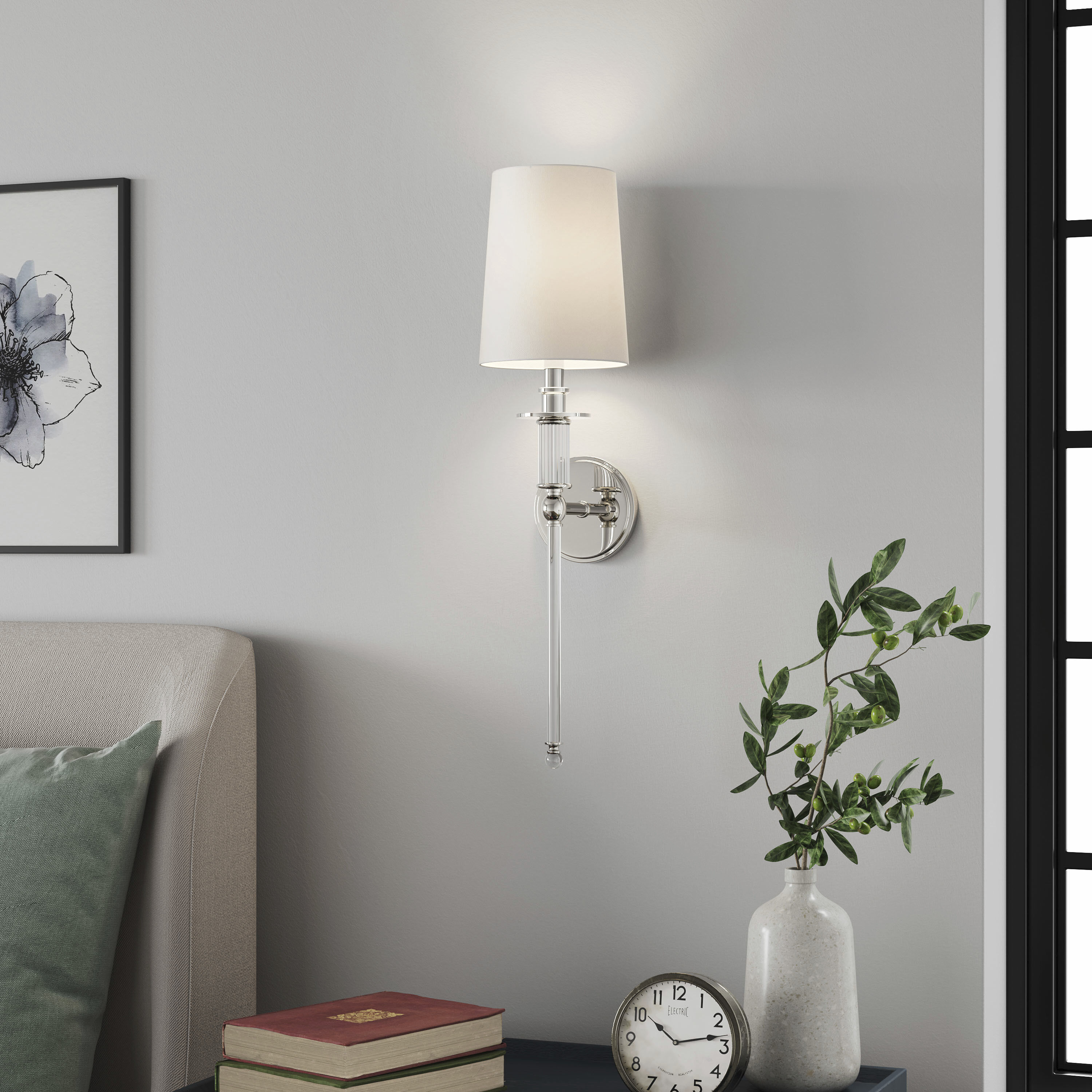 None Wall Sconce Wall Light in Polished Nickel